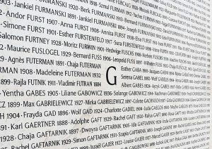 Wall of Names Holocaust Memorial, Paris